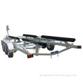Heavy Duty Boat Trailer with 3 Axles 6 Wheels and Wooden Stand Bracket